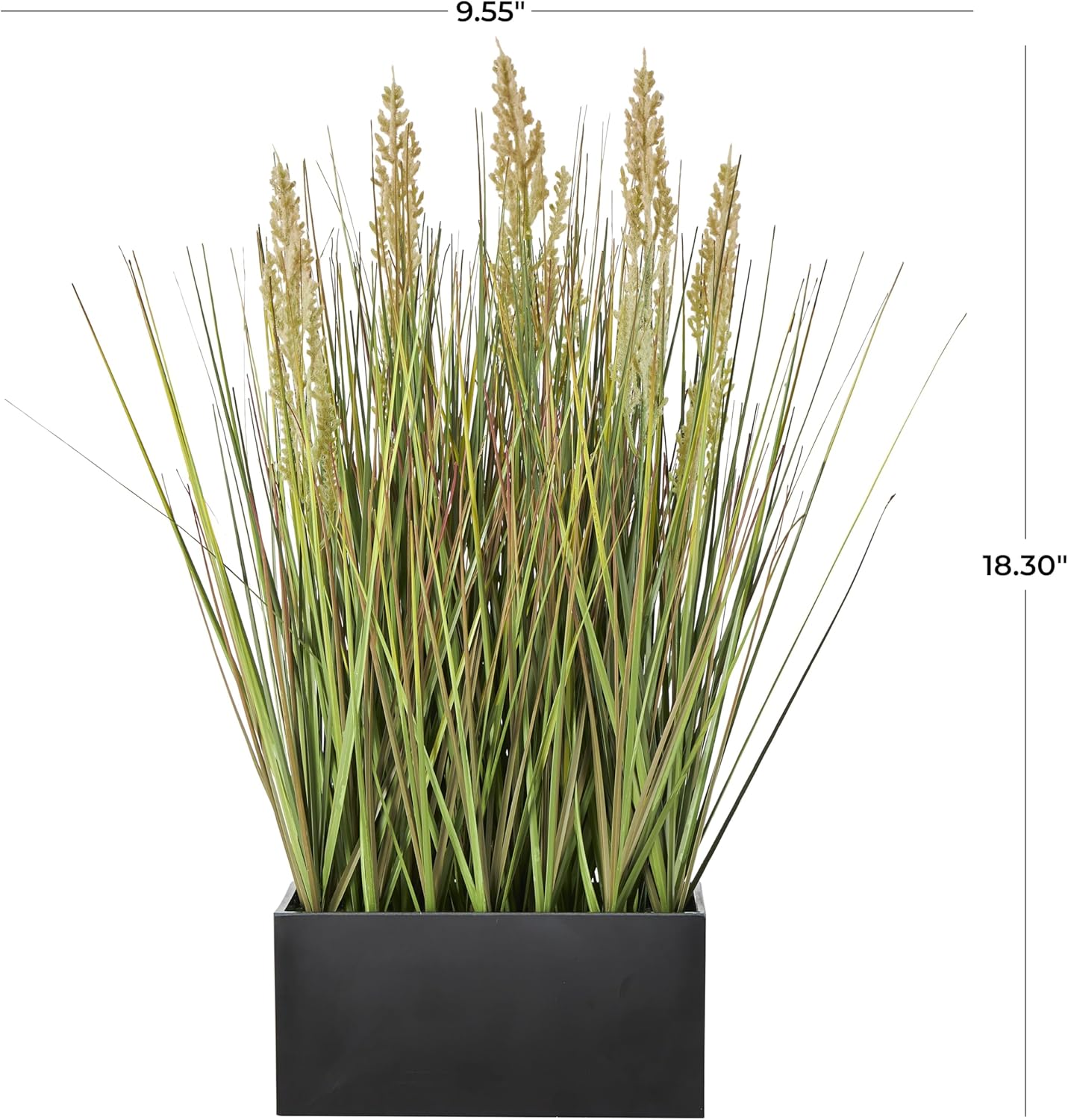Deco 79 Artificial Plant with Black Pot 10x8x18 Green