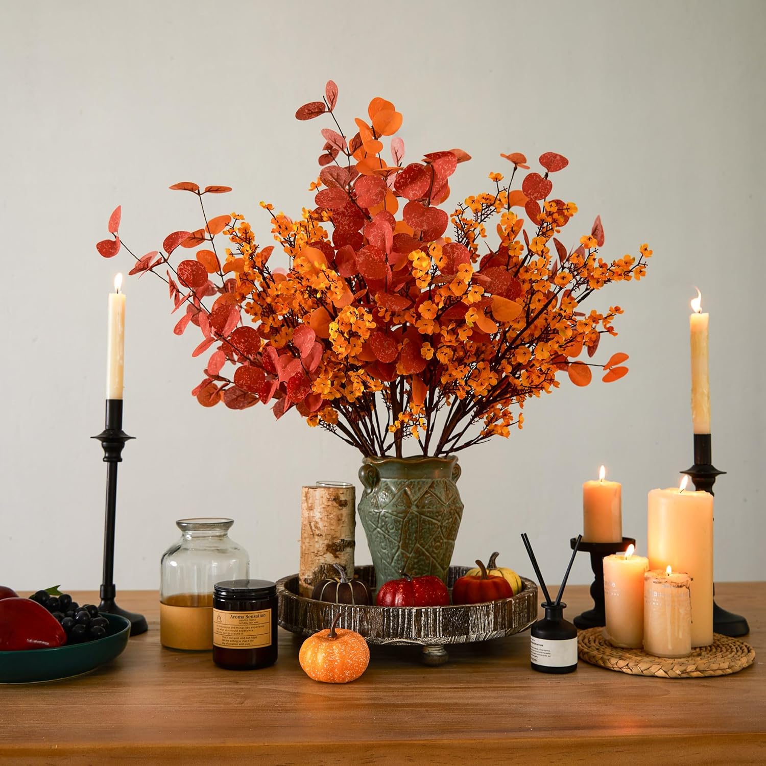 Annas Whimsy 8 Pcs Artificial Fall Plants and Flowers
