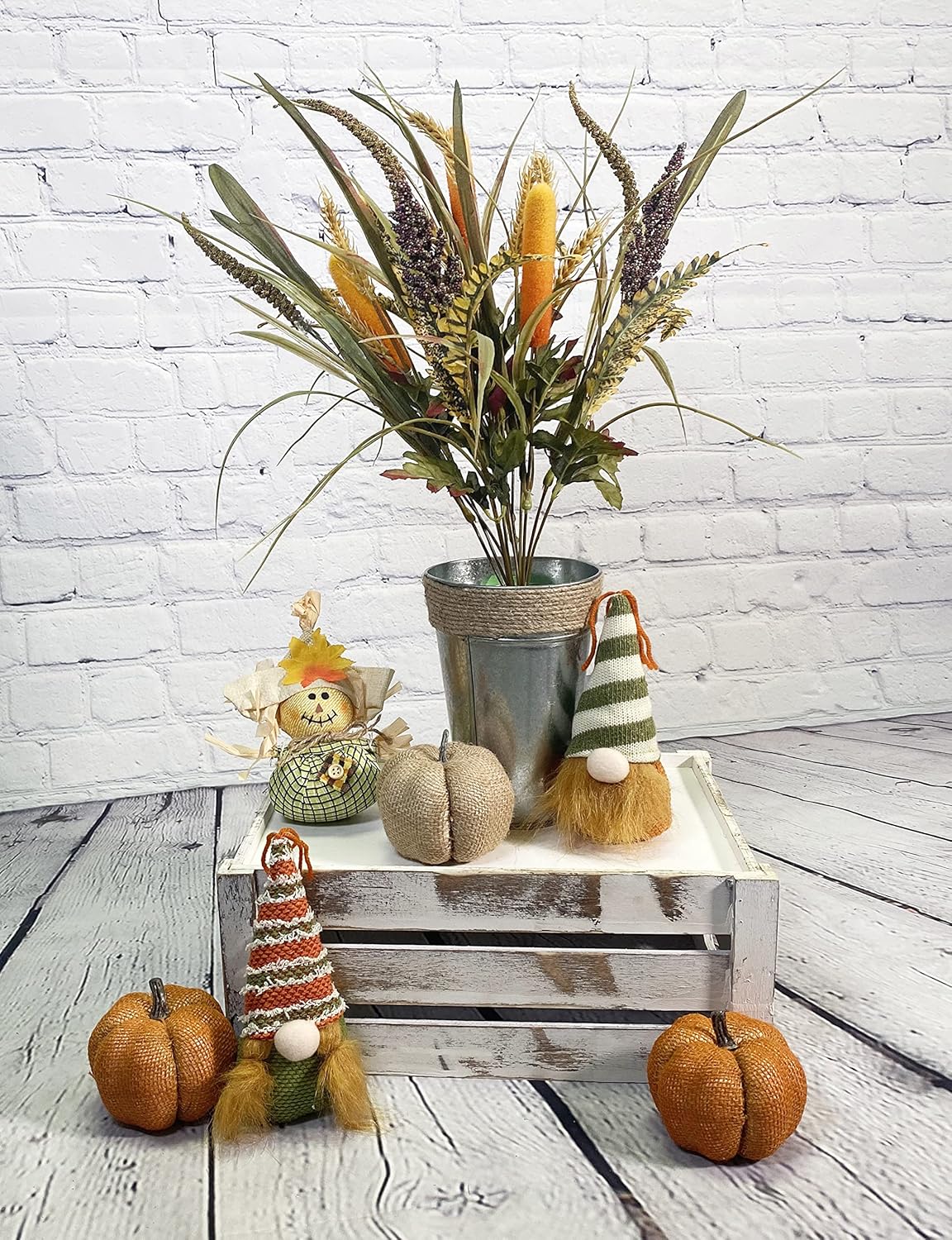 Admired By Nature 14 Stems Artificial Cattail Fall Decor Set