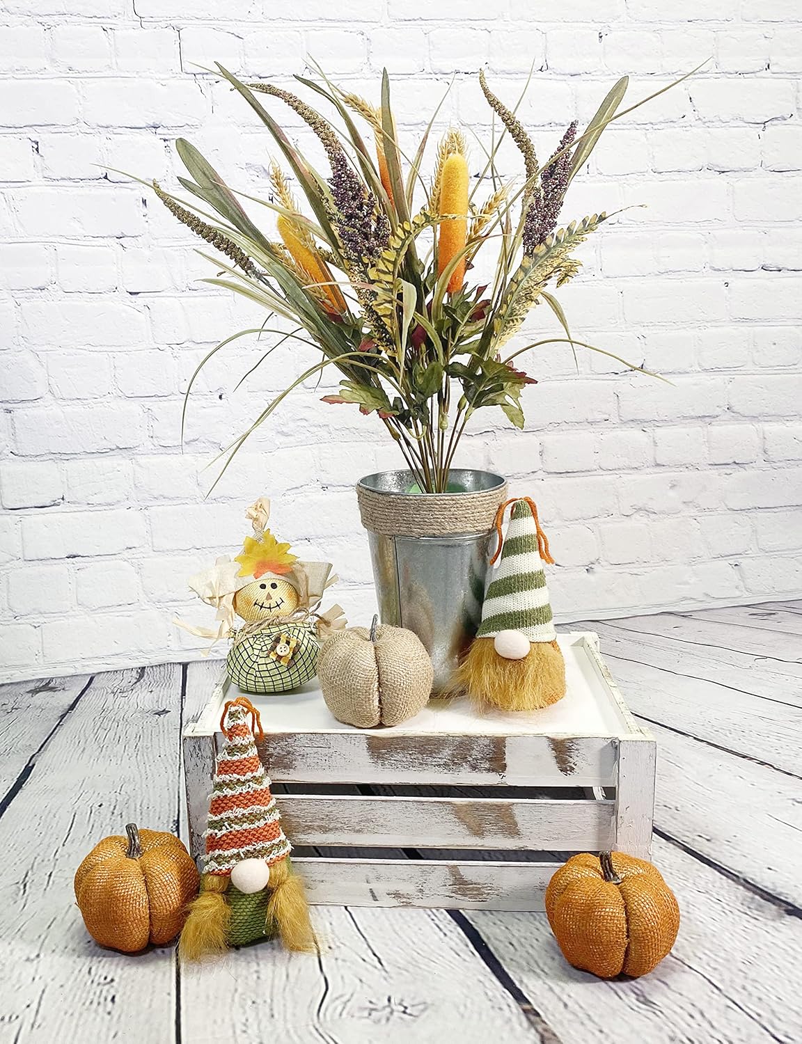 Admired By Nature 14 Stems Artificial Cattail Fall Decor Set