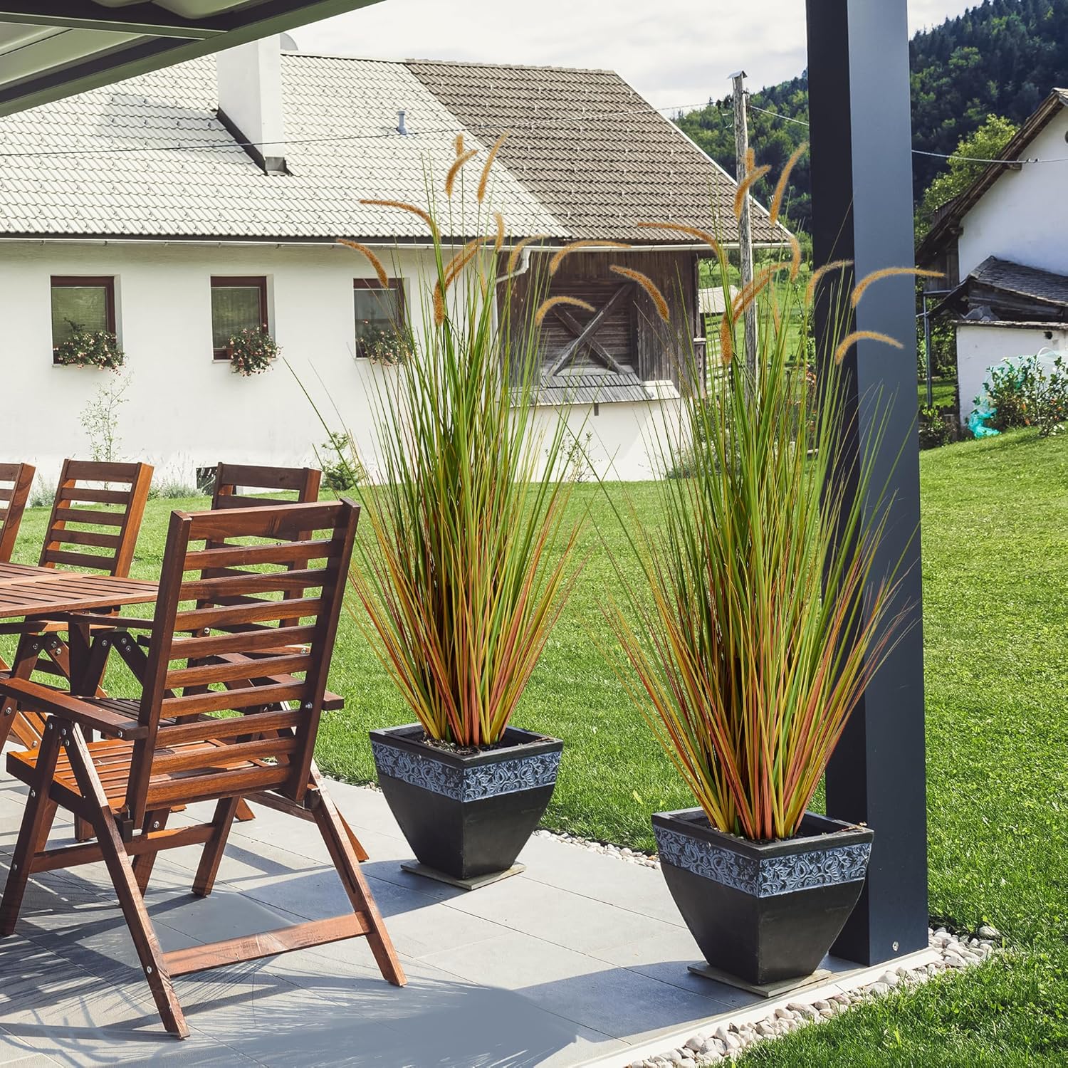 KOL 5ft Artificial Horsetail Reed Grass 2-Pack