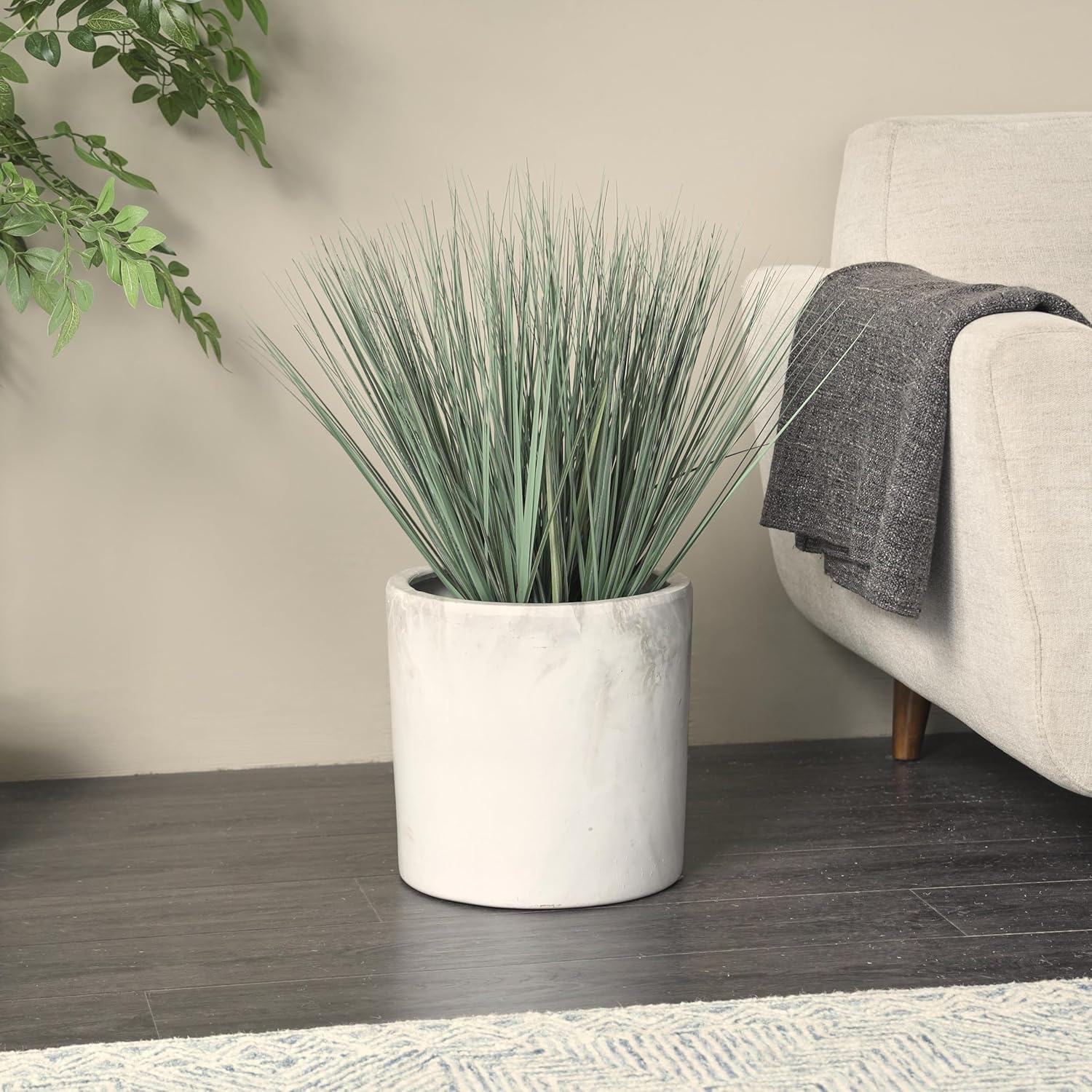 Deco 79 Artificial Plant with White Pot 19x19x28 Inches Green